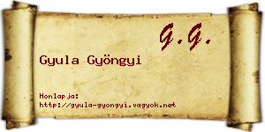 Gyula Gyöngyi névjegykártya