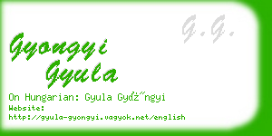 gyongyi gyula business card